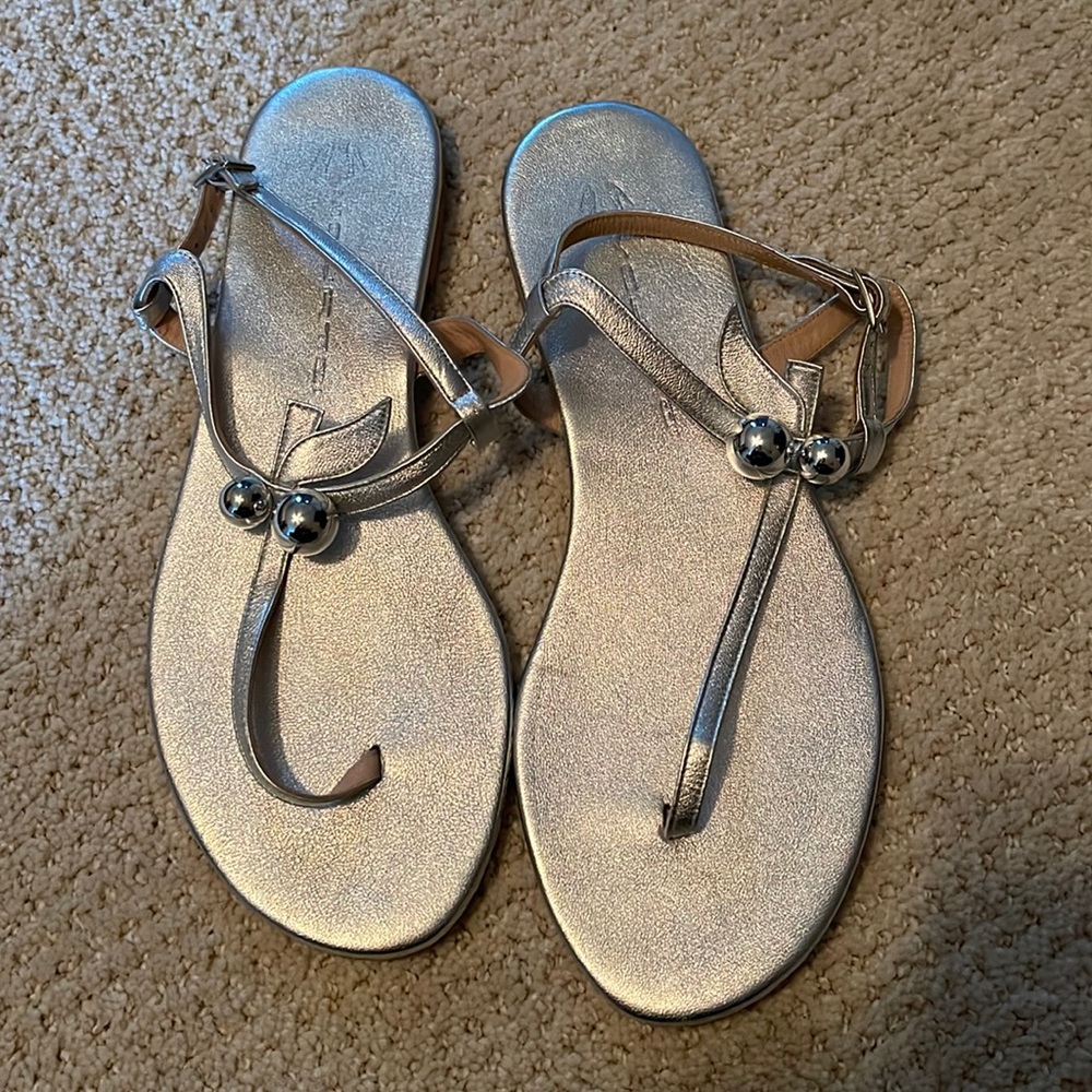 Silver Cherry Sandals